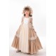 Özel Tasarım Vintage Kız Çocuk Elbise, Saç Aksesuarlı Kız Çocuk  Abiye Elbise, Uzun Çocuk Elbise