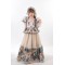 Özel Tasarım Kız Çocuk Abiye Elbise, Saç Aksesuarlı Kız Çocuk Uzun Elbise, Vintage Elbise