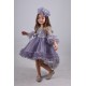 Özel Tasarım Kız Çocuk Elbise, Doğum Günü Kız Çocuk Elbisesi, Arkası Kuyruklu Kız Çocuk Elbisesi