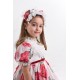 Özel Tasarım Kız Çocuk Kısa Elbise, Vintage Kız Çocuk Elbise, Taç Aksesuarlı Abiye Elbise