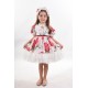 Özel Tasarım Kız Çocuk Kısa Elbise, Vintage Kız Çocuk Elbise, Taç Aksesuarlı Abiye Elbise
